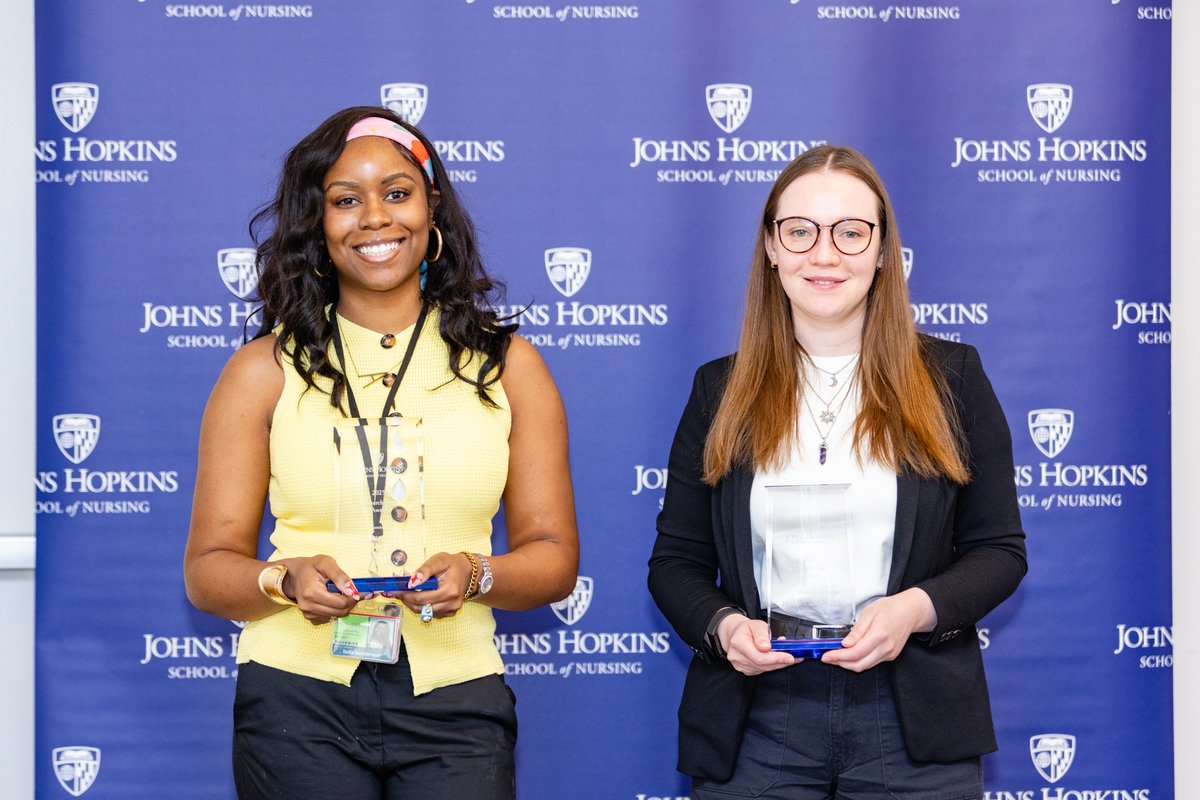Hopkins Nursing (@jhunursing) on Twitter photo Congrats to the winners of this year's Research & Academic Affairs awards! The awards are given to staff, doctoral students, post-doctoral fellows, and faculty who have made significant contributions to the school’s mission.
Check out all the photos: bit.ly/3GBjvwJ Congrats to the winners of this year's Research & Academic Affairs awards! The awards are given to staff, doctoral students, post-doctoral fellows, and faculty who have made significant contributions to the school’s mission.
Check out all the photos: bit.ly/3GBjvwJ