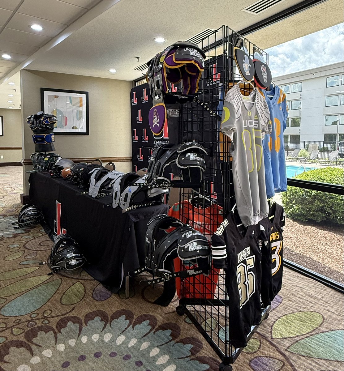Cody Eaves (@ce_johnsonlambe) on Twitter photo ENC Elite Spring Coaches Clinic! <a href="/JohnsonLambe/">Johnson Lambe Sporting Goods</a> <a href="/ProGearFB/">Pro Gear Sports</a> <a href="/schuttsports/">Schutt Sports</a> and <a href="/allisportsgroup/">Alli Sports</a> setup and ready to go! ENC Elite Spring Coaches Clinic! <a href="/JohnsonLambe/">Johnson Lambe Sporting Goods</a> <a href="/ProGearFB/">Pro Gear Sports</a> <a href="/schuttsports/">Schutt Sports</a> and <a href="/allisportsgroup/">Alli Sports</a> setup and ready to go!