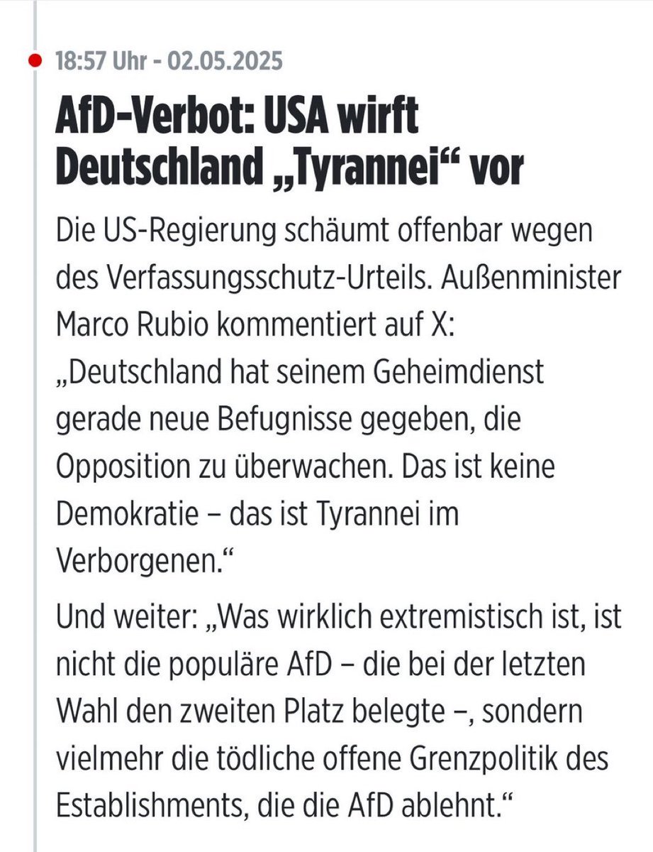 USA prangern Überwachung der AfD an...