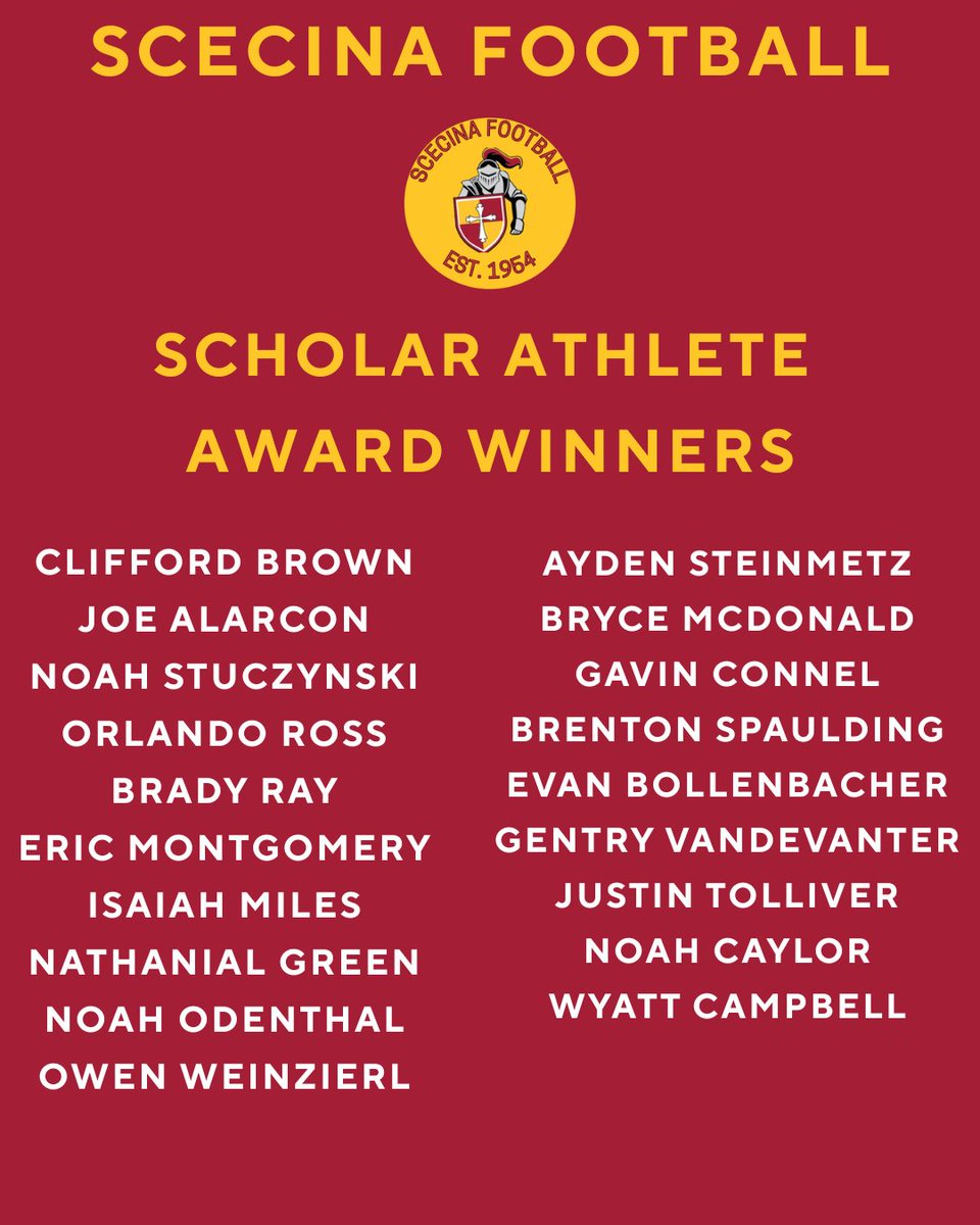 Scecina Athletics was proud to recognize our 2024-25 Scholar Athletes last night. 

We were also honored that a Crusader football alum Donald Winston '96 was the keynote speaker. Donald delivered an inspirational message to our current students &amp; we are thankful for his support!