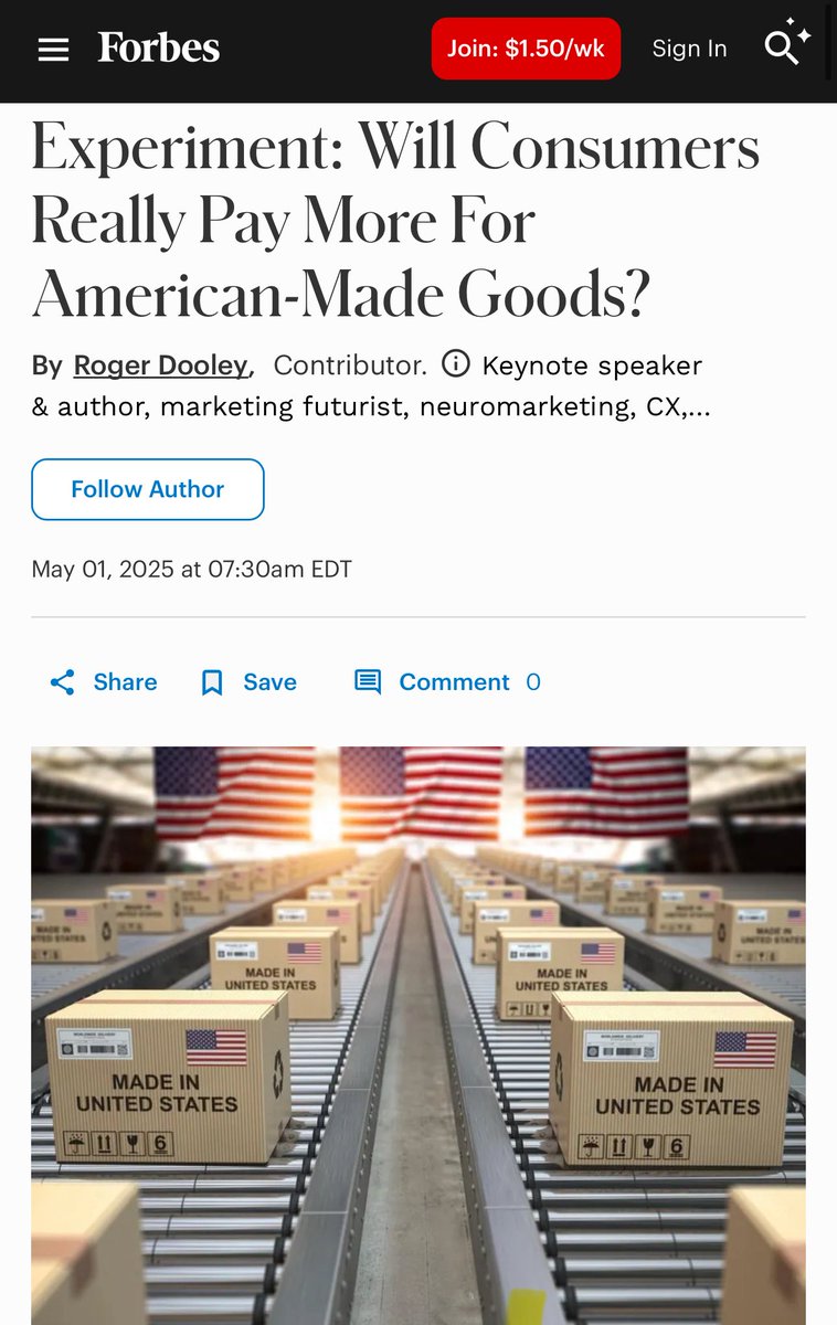 <a href="/DefiyantlyFree/">Insurrection Barbie</a> You are lying. Forbes did a study on this.

“ With over 25,000 visitors to this test page, the results were unequivocal. While a few dozen shoppers added the American-made version to their cart, the final tally of actual purchases was… exactly zero. Not a single consumer bought