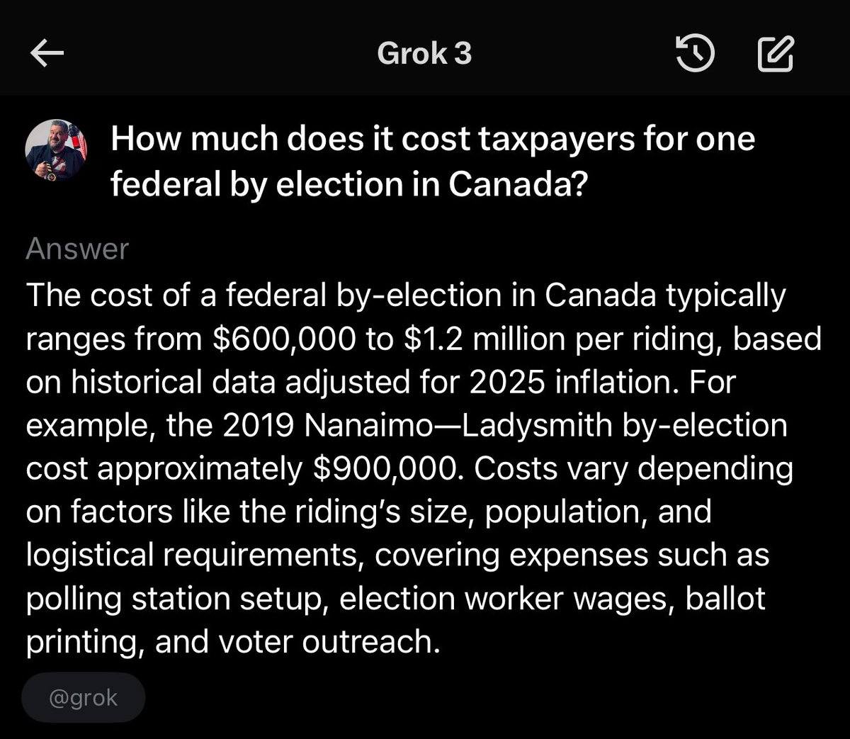 The Conservatives should pay the bill. Not taxpayers. We just had an election. If he wants to stay on, well sorry bud, no seat. 

What was the MP promised? He gave up on a 200k salary + pension. They’ll lose a 5th election in a row with Poilievre staying, can’t be a cabinet job.