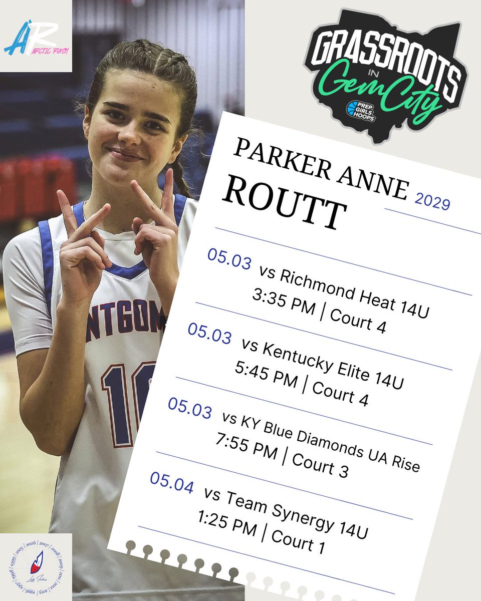 Montgomery County Lady Indians Basketball (@mchsladyhoops) on Twitter photo 2029s <a href="/Raegan_Mays12/">Raegan</a> and <a href="/ParkerAnneRoutt/">Parker Anne</a> are both in action this weekend in Dayton, OH.
Check out their schedules below ⬇️
<a href="/SCA_OH/">Sports City Angels</a> <a href="/arcticrushbball/">Arctic Rush Basketball Club</a> 2029s <a href="/Raegan_Mays12/">Raegan</a> and <a href="/ParkerAnneRoutt/">Parker Anne</a> are both in action this weekend in Dayton, OH.
Check out their schedules below ⬇️
<a href="/SCA_OH/">Sports City Angels</a> <a href="/arcticrushbball/">Arctic Rush Basketball Club</a>