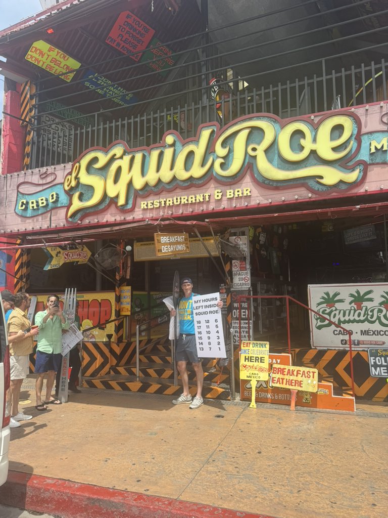 Our fantasy league loser punishment is officially underway. 

Just under 18 hours to go inside Squid Roe.

We’re about to watch a man come undone. 

<a href="/PatMcAfeeShow/">Pat McAfee</a> <a href="/KirkHerbstreit/">Kirk Herbstreit</a> <a href="/barstoolsports/">Barstool Sports</a> <a href="/Cabosanlucasdav/">David Smith</a> <a href="/cabosanlucasnet/">Cabo San Lucas</a> <a href="/cabosanlucas/">cabosanlucas</a> <a href="/GringoGazette/">Gringo Gazette</a>