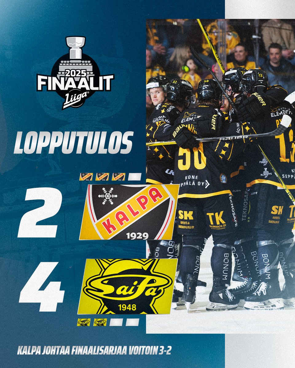 SaiPa taistelee jatkoa finaalisarjalle – huomenna jatketaan Kisapuistossa! 🔥

#Liiga