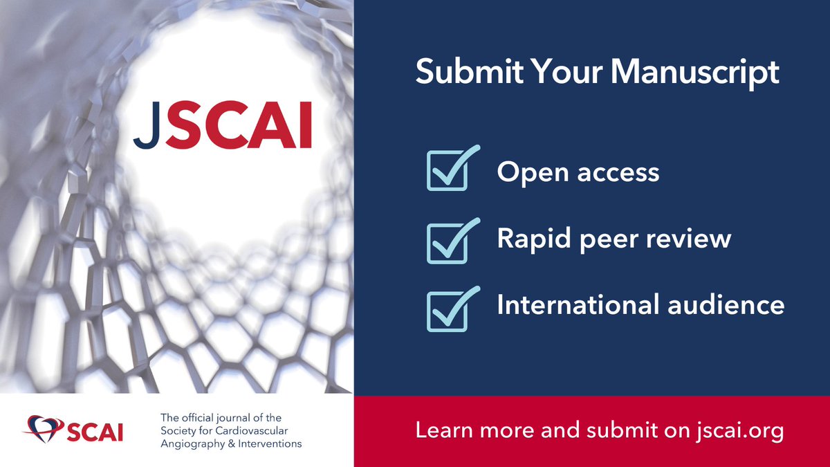 MyJSCAI (@myjscai) on Twitter photo 📢We want your research! Submit to #JSCAI today:
✅Fast, fair peer review
✅High visibility
✅Open access
➡️jscai.org
<a href="/SCAI/">SCAI</a> <a href="/AlexandraLansky/">Alexandra Lansky</a> <a href="/AGoldsweig/">Andrew M. Goldsweig, MD, MS</a> <a href="/SandeepNathanMD/">Sandeep Nathan, MD, MSc</a> <a href="/SuzanneJBaron/">Suzanne J. Baron MD MSc</a> <a href="/djkereiakes/">Dean Kereiakes, M.D.</a> <a href="/sahilparikhmd/">Sahil A. Parikh, MD</a> <a href="/RizikMd/">David Rizik, MD</a> <a href="/DanielChamie/">Daniel Chamié</a> <a href="/larrysdeanmd/">Larry S. Dean, MD</a> <a href="/DrNataliaP/">Natalia Pinilla</a> 📢We want your research! Submit to #JSCAI today:
✅Fast, fair peer review
✅High visibility
✅Open access
➡️jscai.org
<a href="/SCAI/">SCAI</a> <a href="/AlexandraLansky/">Alexandra Lansky</a> <a href="/AGoldsweig/">Andrew M. Goldsweig, MD, MS</a> <a href="/SandeepNathanMD/">Sandeep Nathan, MD, MSc</a> <a href="/SuzanneJBaron/">Suzanne J. Baron MD MSc</a> <a href="/djkereiakes/">Dean Kereiakes, M.D.</a> <a href="/sahilparikhmd/">Sahil A. Parikh, MD</a> <a href="/RizikMd/">David Rizik, MD</a> <a href="/DanielChamie/">Daniel Chamié</a> <a href="/larrysdeanmd/">Larry S. Dean, MD</a> <a href="/DrNataliaP/">Natalia Pinilla</a>
