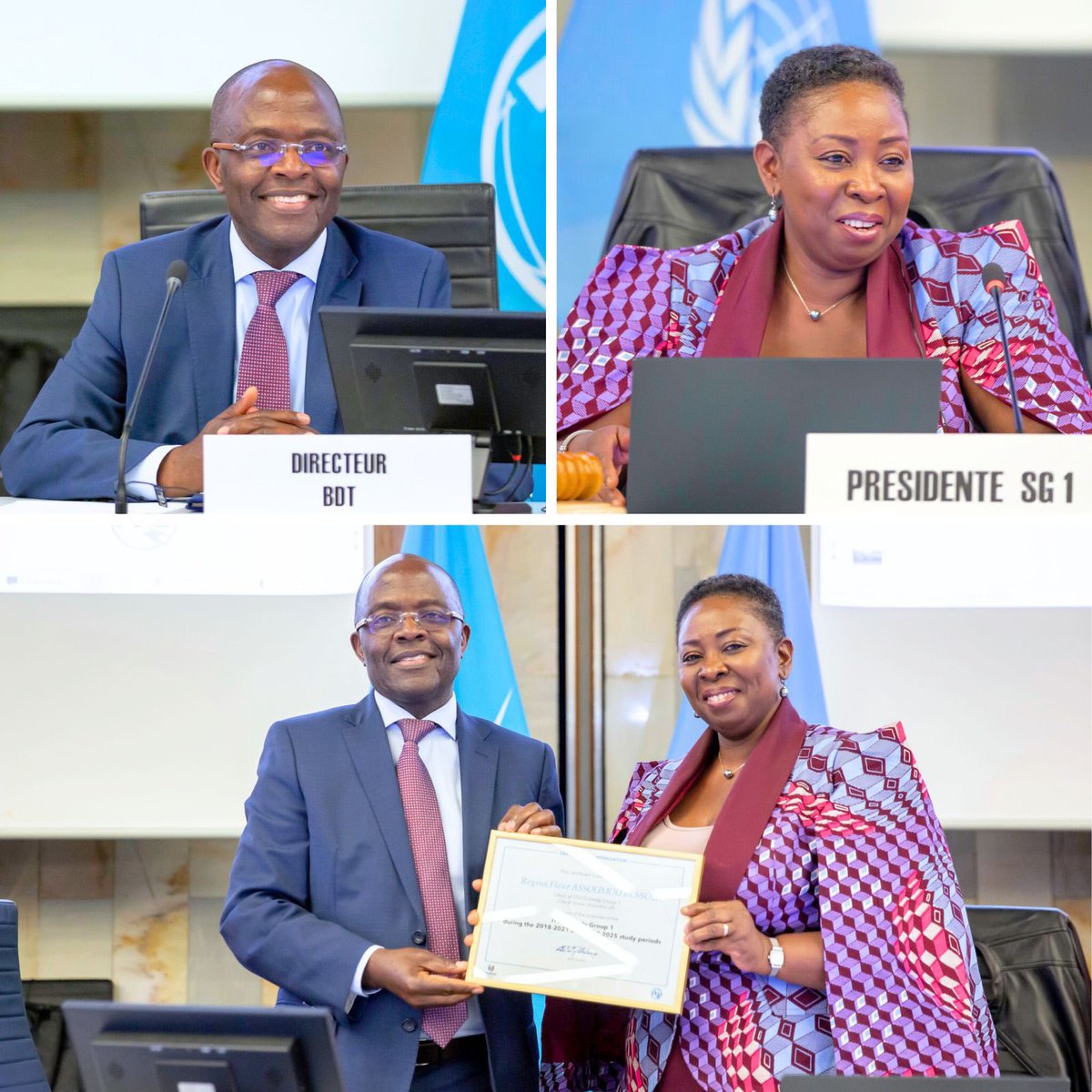 Cosmas Zavazava (@itubdtdirector) on Twitter photo Congratulations to ITU-D Study Group 1 on concluding the 2022-2025 cycle with high-quality & timely outputs & to Chair <a href="/bessou_a/">Bessou A. Regina Fleur</a> on brilliantly leading it! This work scales up our real digital impact - let’s renew our commitment to connecting the world on our road to #ITUWTDC-25. Congratulations to ITU-D Study Group 1 on concluding the 2022-2025 cycle with high-quality & timely outputs & to Chair <a href="/bessou_a/">Bessou A. Regina Fleur</a> on brilliantly leading it! This work scales up our real digital impact - let’s renew our commitment to connecting the world on our road to #ITUWTDC-25.
