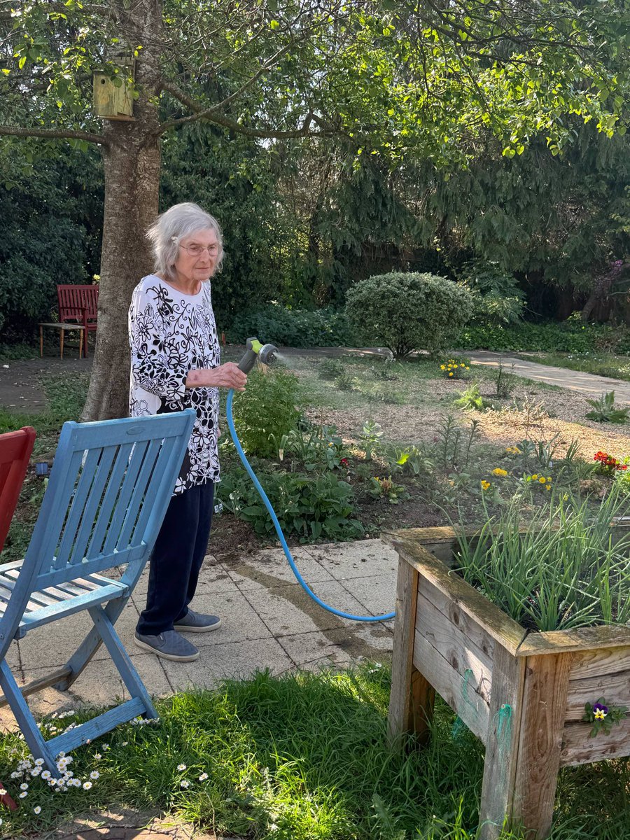 A garden is a little patch of heaven where love grows leaf by leaf.🤩Green thumbs and happy hearts in the garden today🪴👨‍🌾 #StMarysCareHome #happiness #springvibes <a href="/AnchorLaterLife/">Anchor</a>