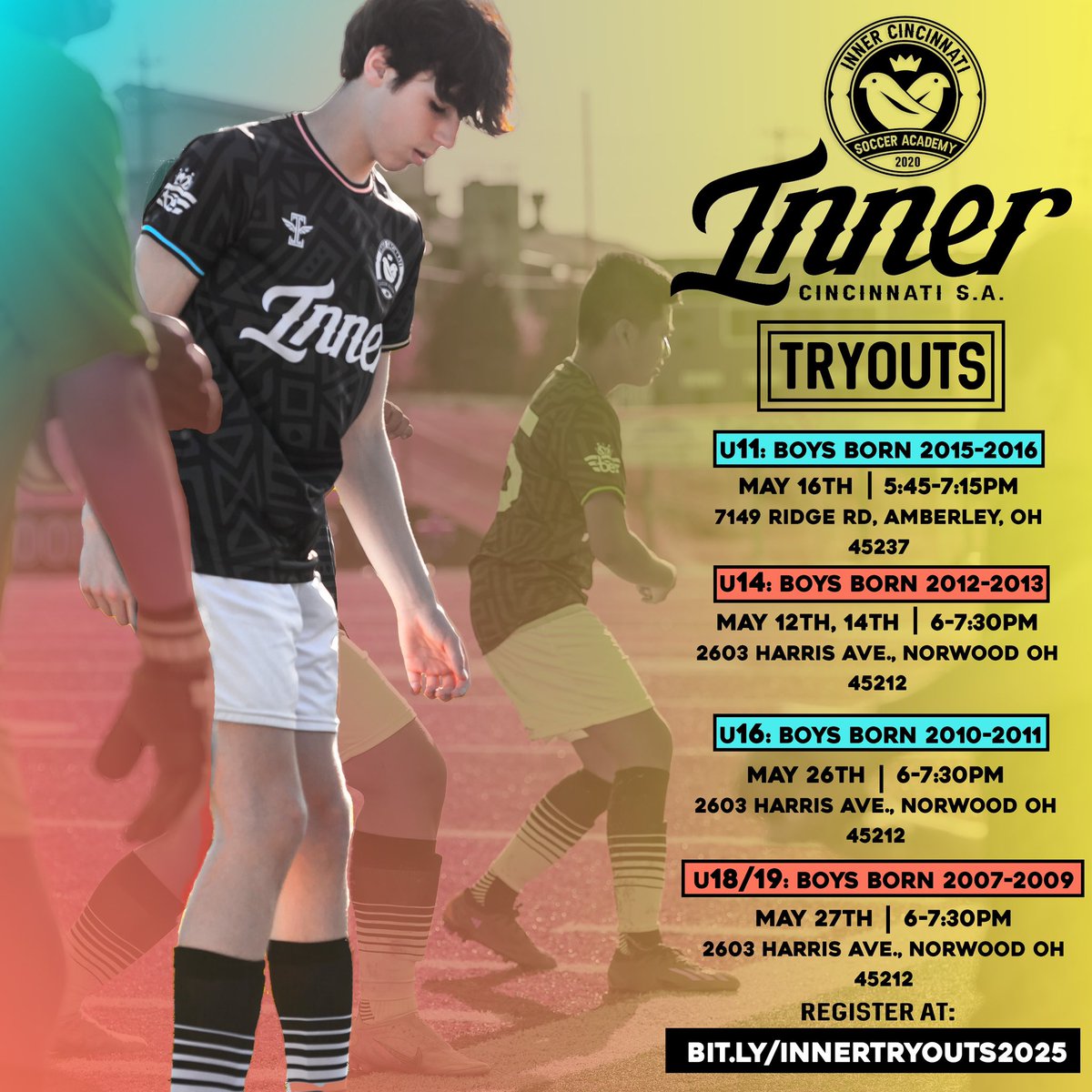 2025 Tryouts are here!!!!
 Don’t miss out! 
Register at bit.ly/innertryouts20…
#vamosinner