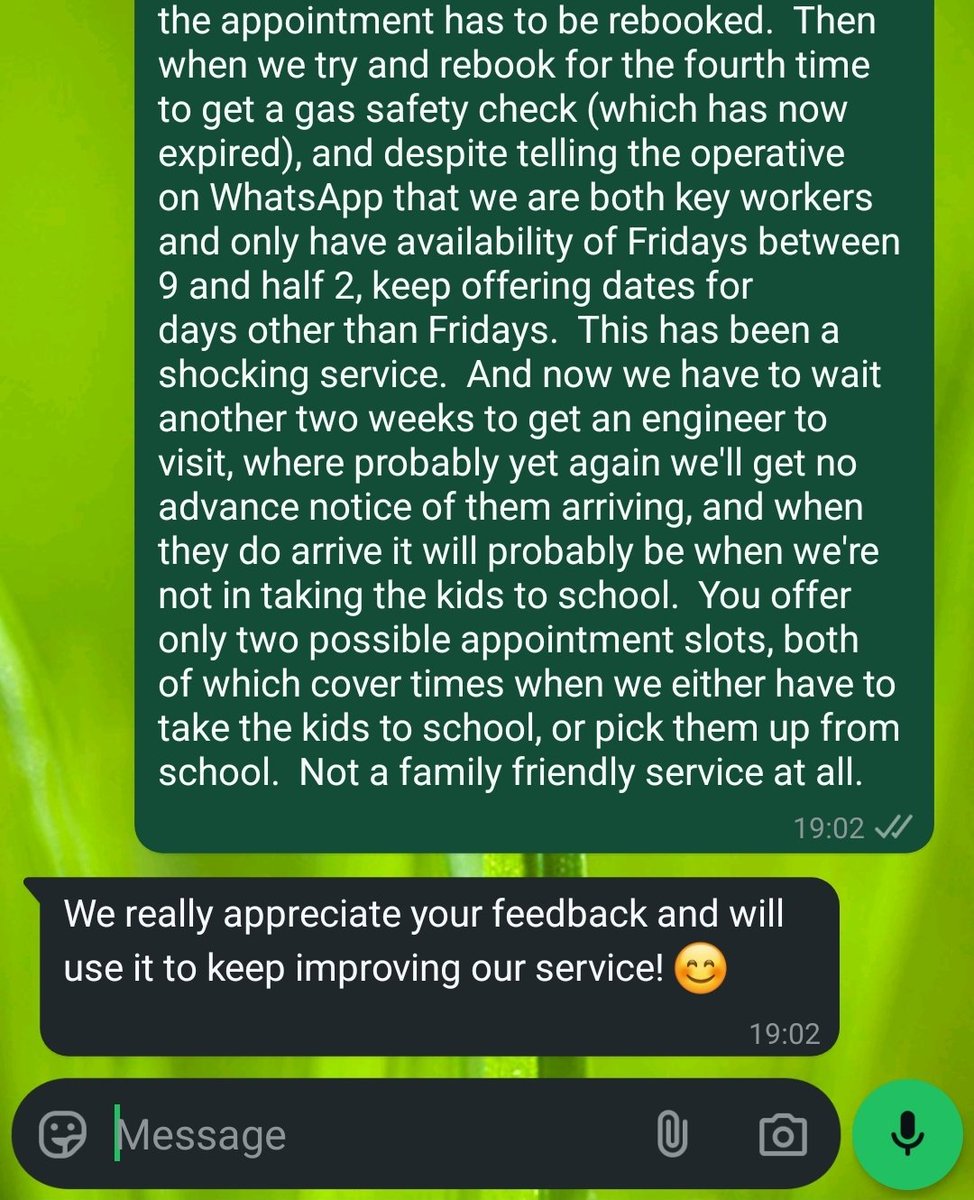 Mr D Cross MCCT ๐โโ๏ธ (@crossbynameonly) on Twitter photo Yes <a href="/BritishGas/">British Gas</a>, I can tell you what went wrong....
For some reason, I'm not really confident you'll use my feedback to improve your service! Yes <a href="/BritishGas/">British Gas</a>, I can tell you what went wrong....
For some reason, I'm not really confident you'll use my feedback to improve your service!