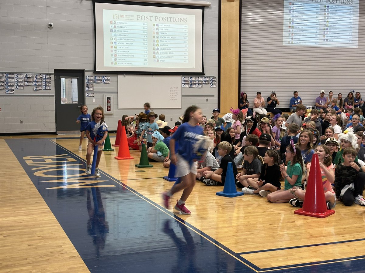 Most fun way to kick off Derby weekend in the Fort has to be the Kindergarten Derby.  We all know Mustangs can run with thoroughbreds.  Best of luck next week on KSA <a href="/FTMoyerES/">Moyer Elementary</a> <a href="/FTSchools/">Fort Thomas Schools</a>