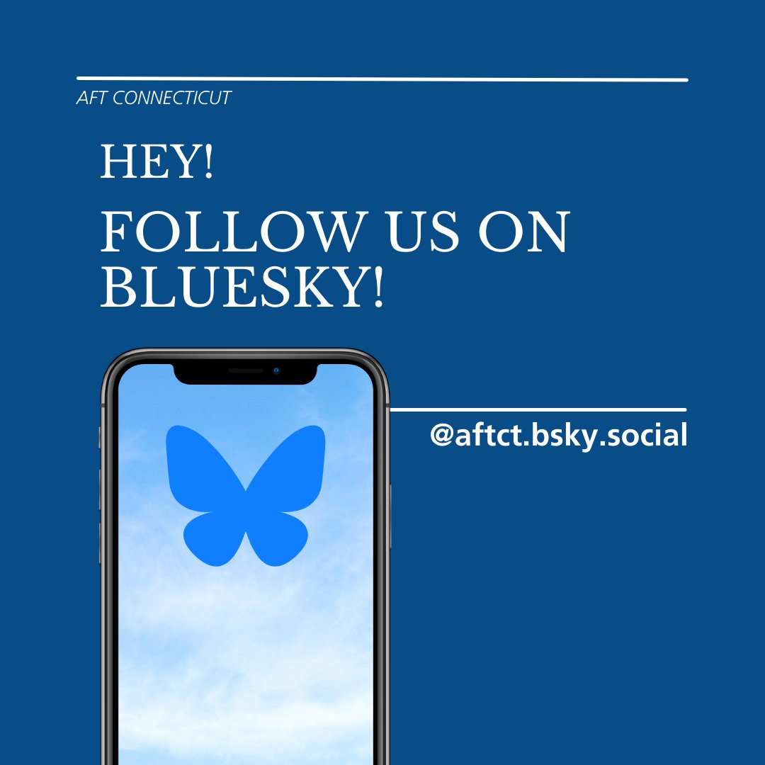 AFT Connecticut (@aftct) on Twitter photo Heading for bluer skies! No longer sharing new content at this platform; follow us on @Bluesky at bsky.app/profile/aftct.…. #StrengthInUnity @AFTUnion <a href="/AFTteach/">AFT TEACH</a> <a href="/AFTHigherEd/">AFT Higher Ed</a> <a href="/AFTHealthcare/">AFT Healthcare</a> <a href="/AFT_PE/">AFT Public Employees</a> <a href="/PSRP_AFT/">AFT PSRP Division</a> <a href="/AAUP/">American Association of University Professors</a> Heading for bluer skies! No longer sharing new content at this platform; follow us on @Bluesky at bsky.app/profile/aftct.…. #StrengthInUnity @AFTUnion <a href="/AFTteach/">AFT TEACH</a> <a href="/AFTHigherEd/">AFT Higher Ed</a> <a href="/AFTHealthcare/">AFT Healthcare</a> <a href="/AFT_PE/">AFT Public Employees</a> <a href="/PSRP_AFT/">AFT PSRP Division</a> <a href="/AAUP/">American Association of University Professors</a>
