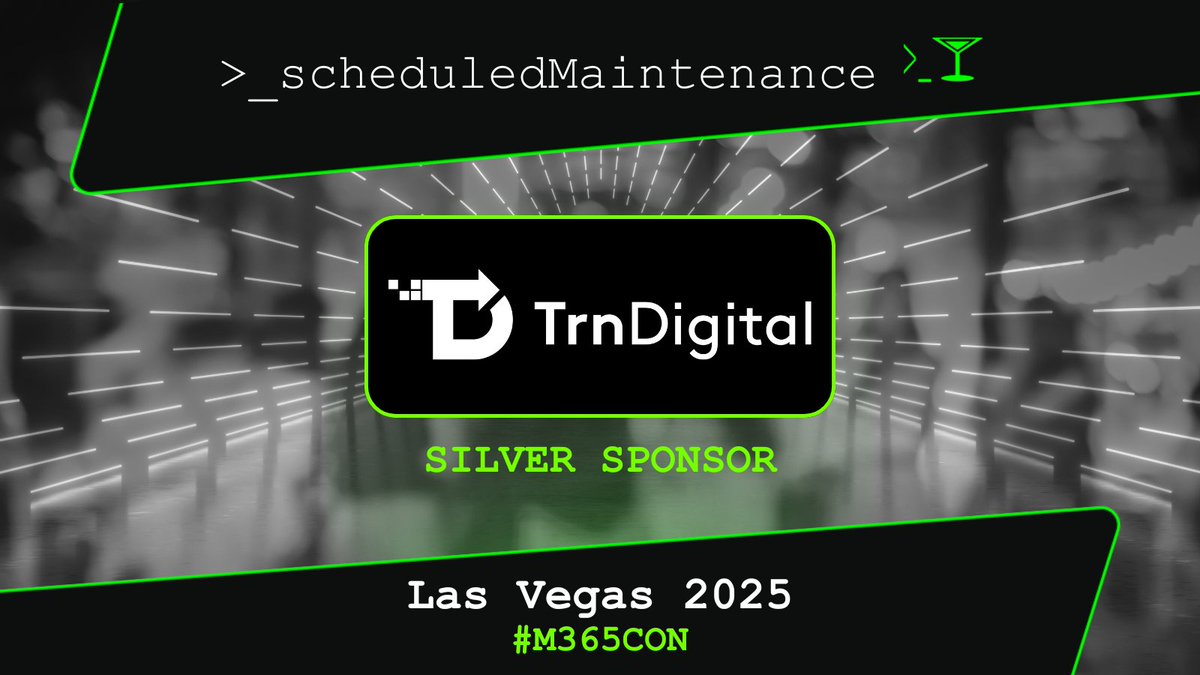 SchdMaintenance's tweet image. 🎉Parties are better with friends - @TrnDigitalCorp is a sponsor of the 2025 #M365Con #SchdMaintenance party! Check them out at booth #306 on Tuesday at #M365Conf; I hear they might have a few wristbands left 👀🎫
Get on the request list here: hubs.li/Q03kT_Mn0