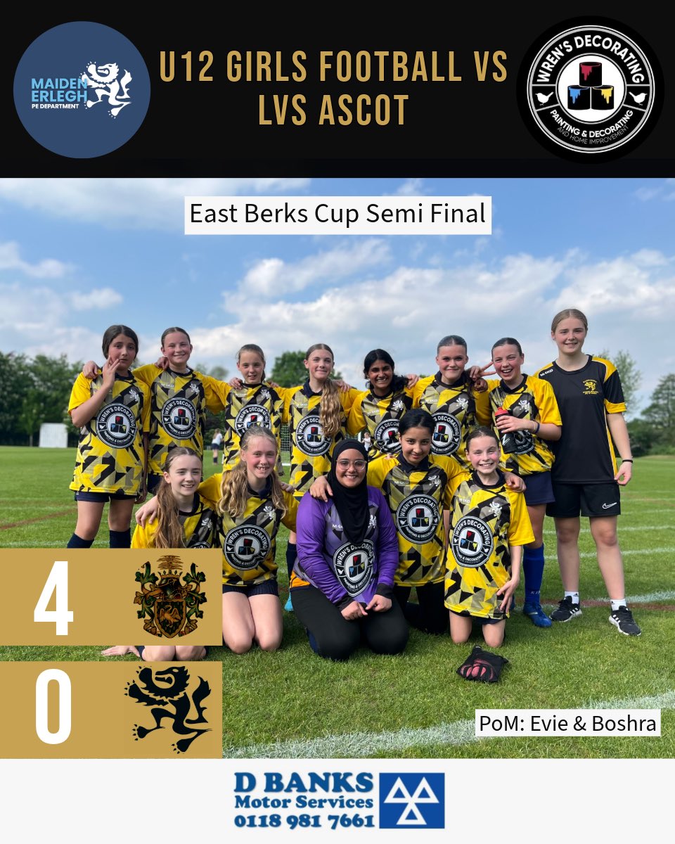 The U12 girls exit the East Berkshire Cup after a defeat to LVS Ascot this afternoon. 

An under par first half performance was more than made up for with fantastic effort and application in the second half! 

PoM: Evie &amp; Boshra