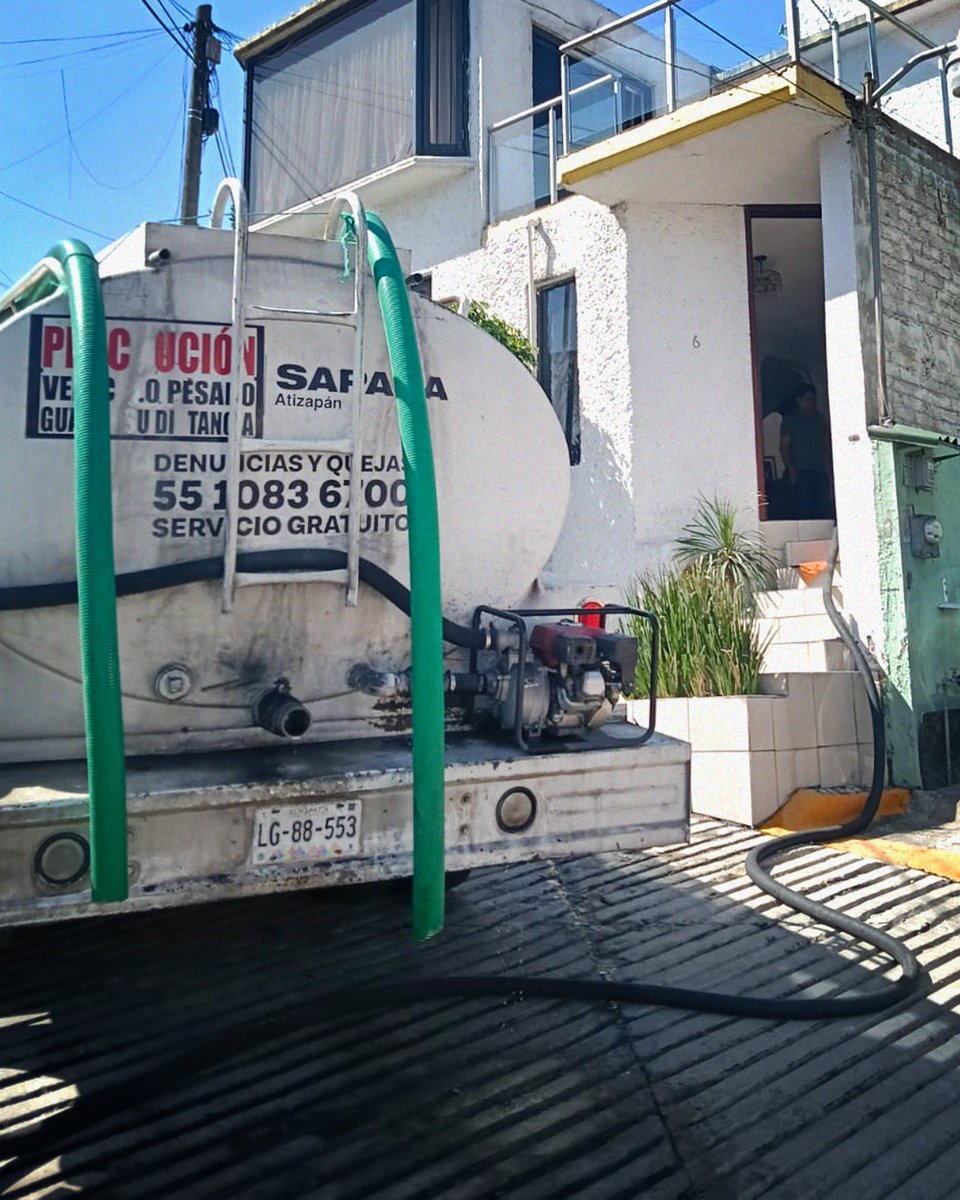 Las peticiones de pipas de agua potable es prioridad en #SAPASA; trabajamos 24/7 en recorridos en todo el Municipio. ¡Haz tu solicitud por WhatsApp al 55 4788 9291, de lunes a viernes de 8:00 am a 6:00 pm y sábados de 9:00 am a 1:00 pm! Servicio gratuito.📣
#SigamosCreciendo