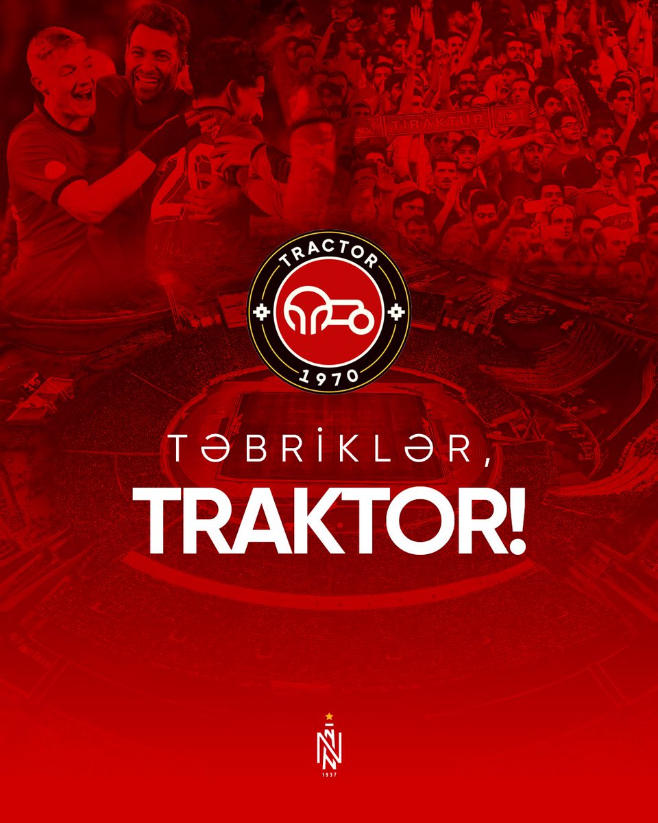 Təbrizin “Traktor” klubunu çempionluq münasibətilə təbrik edirik! 🚜🔴

#NeftçiPFK #TraktorFK