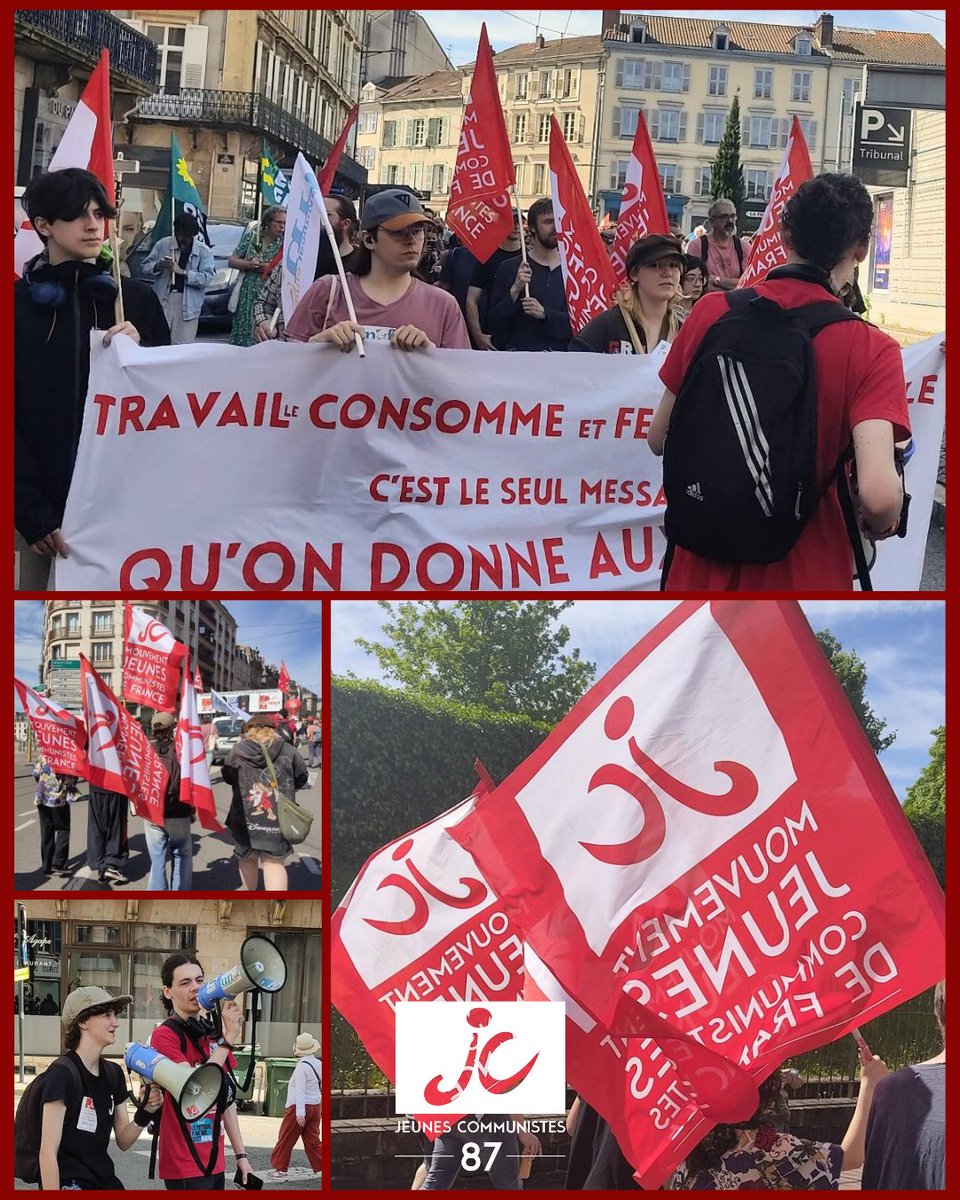 MJCF_87's tweet image. 🔥 Un 1er mai revendicatif pour les jeunes de Haute-Vienne aux côtés des travailleuses et travailleurs ! ✊