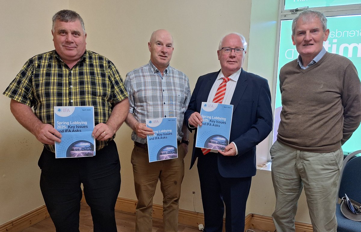 Cavan <a href="/IFAmedia/">Irish Farmers' Association</a> Chair Maurice Brady with County Officers Paddy Denning &amp; Thomas Leonard met with <a href="/BrendanSmithTD/">Brendan Smith</a> this evening, to emphasise the implications of Mercosur trade deal for Farmers &amp; the issues of Gaec-2, retention of Nitrates Derogation, TB and late ACRES payments