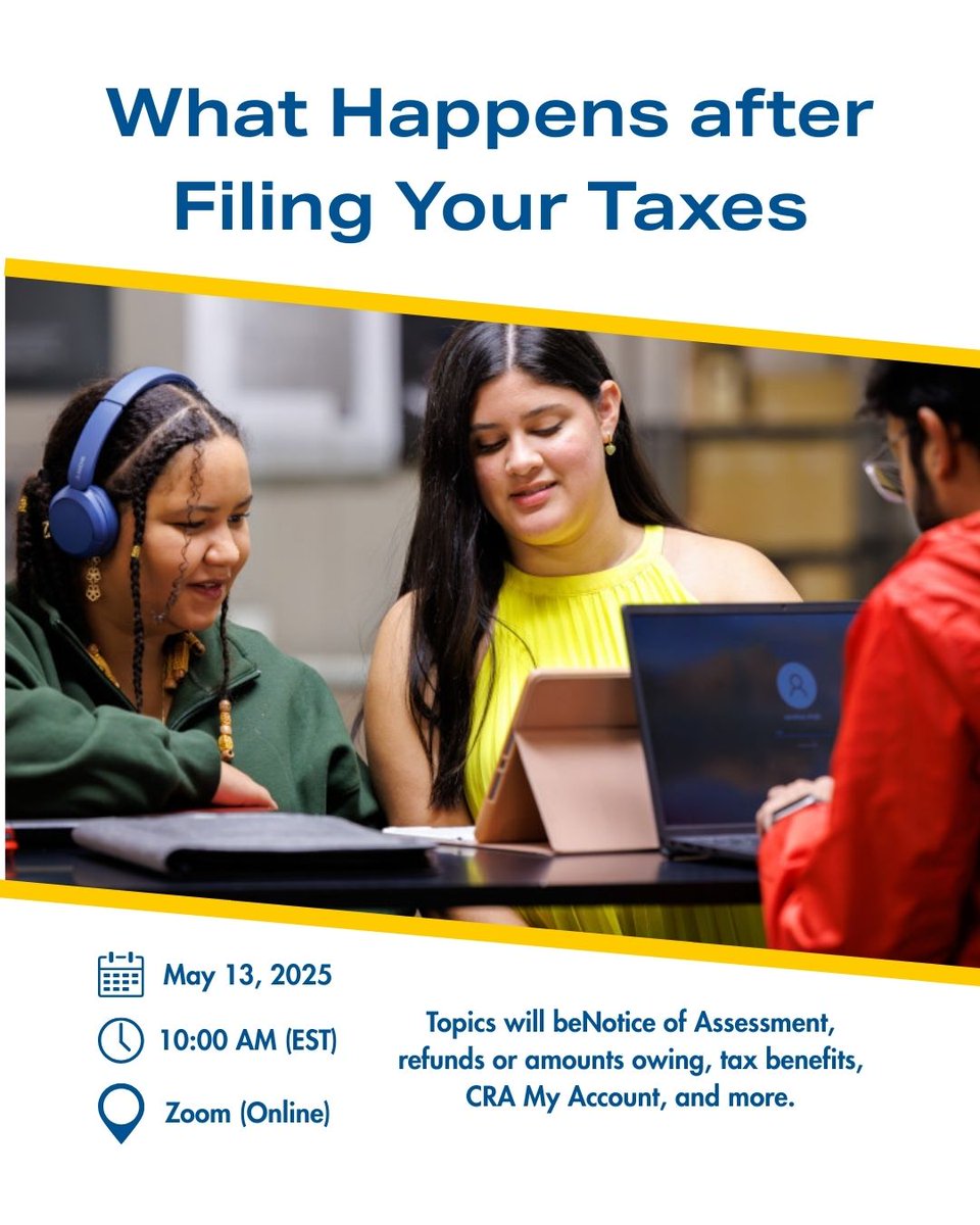Had questions or found filing your taxes in Canada a bit challenging? Join us on May 13th at 10 AM EST to learn what happens next — from refunds to CRA My Account and fixing mistakes. 

Check your email for the zoom link!

#InternationalStudents #TaxTips #CRACanada