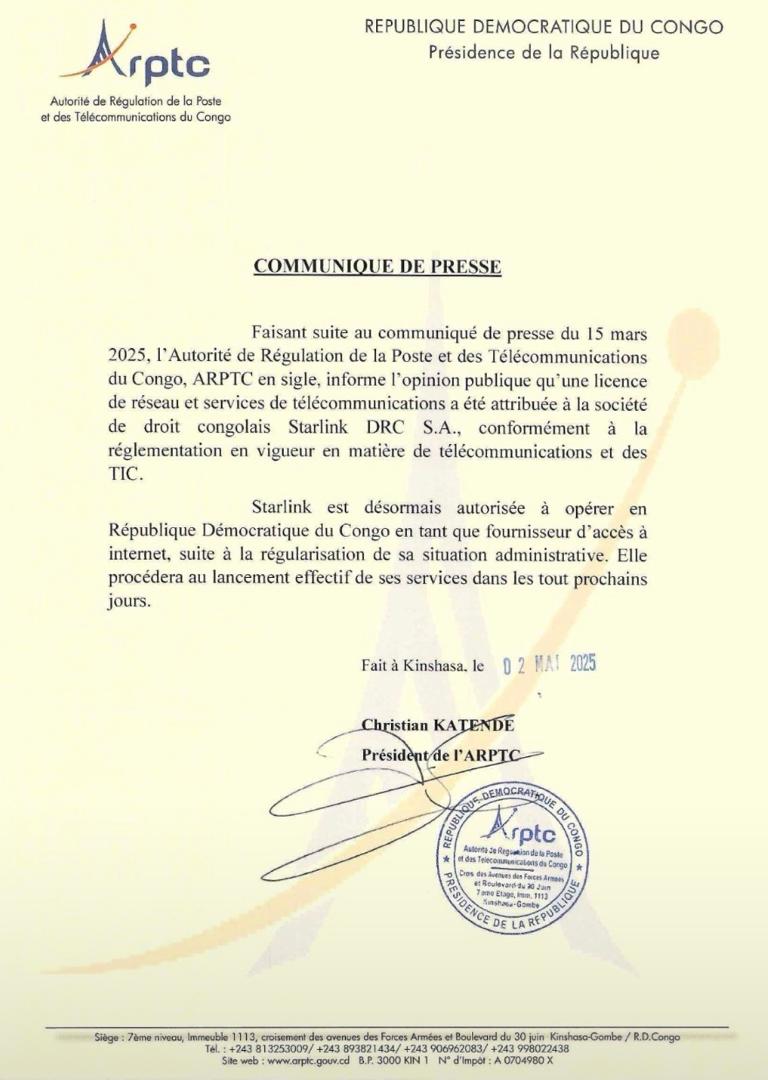 kivuhub's tweet image. kivuhub.net/starlink-arriv…
#starlink @Starlink @OfficielArptc @pt_numerique @mediacongo @actualitecd #Starlinkdrc