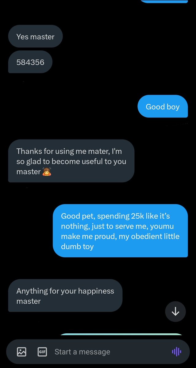 wankaniac's tweet photo. "Thanks for using me, master" and 25k proves he means it 💰🫰

Findom male cashmaster paypig finsub https://t.co/TqXSd8y84z