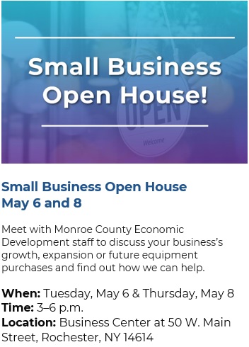 Monroe County Planning and Development Dept. (@mcplanningdev) on Twitter photo Next week is National Small Business Week! Meet our staff & learn about the programs and services we offer to support your small business in Monroe County. We're hosting an Open House on Tues. & Thurs., 5/6 & 5/8, from 3-6pm in the <a href="/monroecounty_ny/">Monroe County, NY</a> Business Center at City Place. Next week is National Small Business Week! Meet our staff & learn about the programs and services we offer to support your small business in Monroe County. We're hosting an Open House on Tues. & Thurs., 5/6 & 5/8, from 3-6pm in the <a href="/monroecounty_ny/">Monroe County, NY</a> Business Center at City Place.
