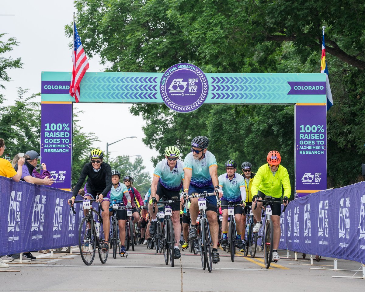 Ride to End ALZ on 6/8 is a premier cause cycling ride in the Rocky Mountain region &amp; a fundraiser for Alzheimer's research. 4 different routes. Post-ride party. Great community of riders. #BicycleColoradoEventMember

Learn more: ow.ly/iROY50VMccP

Pic: Stephen Vilnit