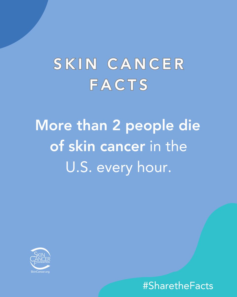 Every hour, more than two people lose their lives to skin cancer.
It’s one of the most preventable cancers — yet rates continue to rise. That’s not a statistic we can afford to ignore. #SharetheFacts
SkinCancer.org/prevention