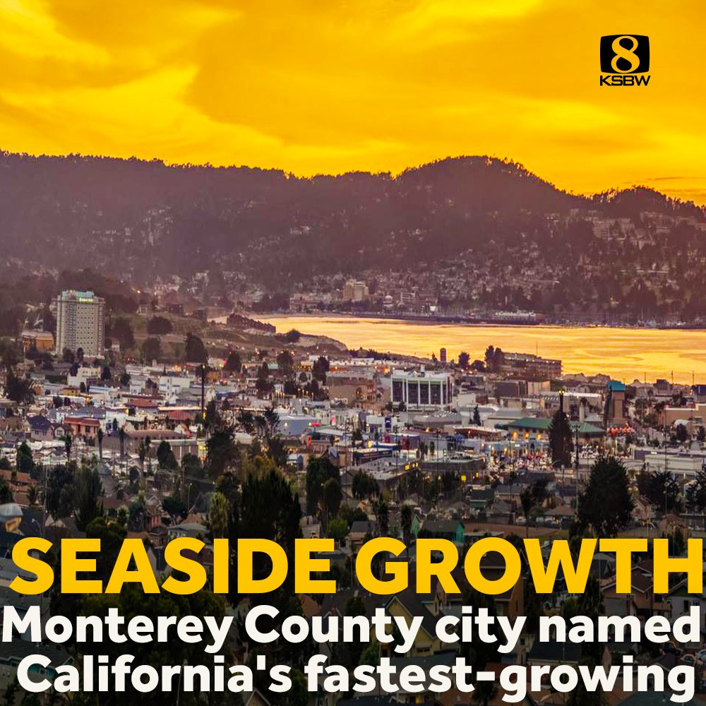 SEASIDE GROWTH |The City of Seaside was ranked the number one growing city in California with a population over 30,000 and 9th for cities under 300,000 with the largest numeric change.

Read more:ksbw.com/article/city-c…
