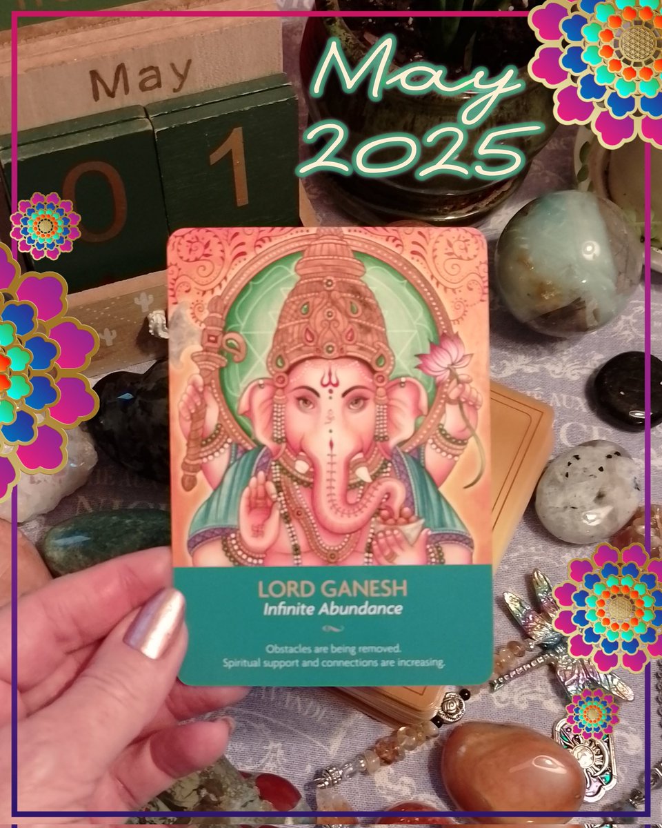 May Keeper of the Light 
LORD GANESH
Infinite Abundance 
Obstacles are being removed. Spiritual support and connections are increasing.

Ganesh is a very sweet tooth, life-loving, joyful. He will weave a perfect path for us! 
#keeperofthelight #may2025