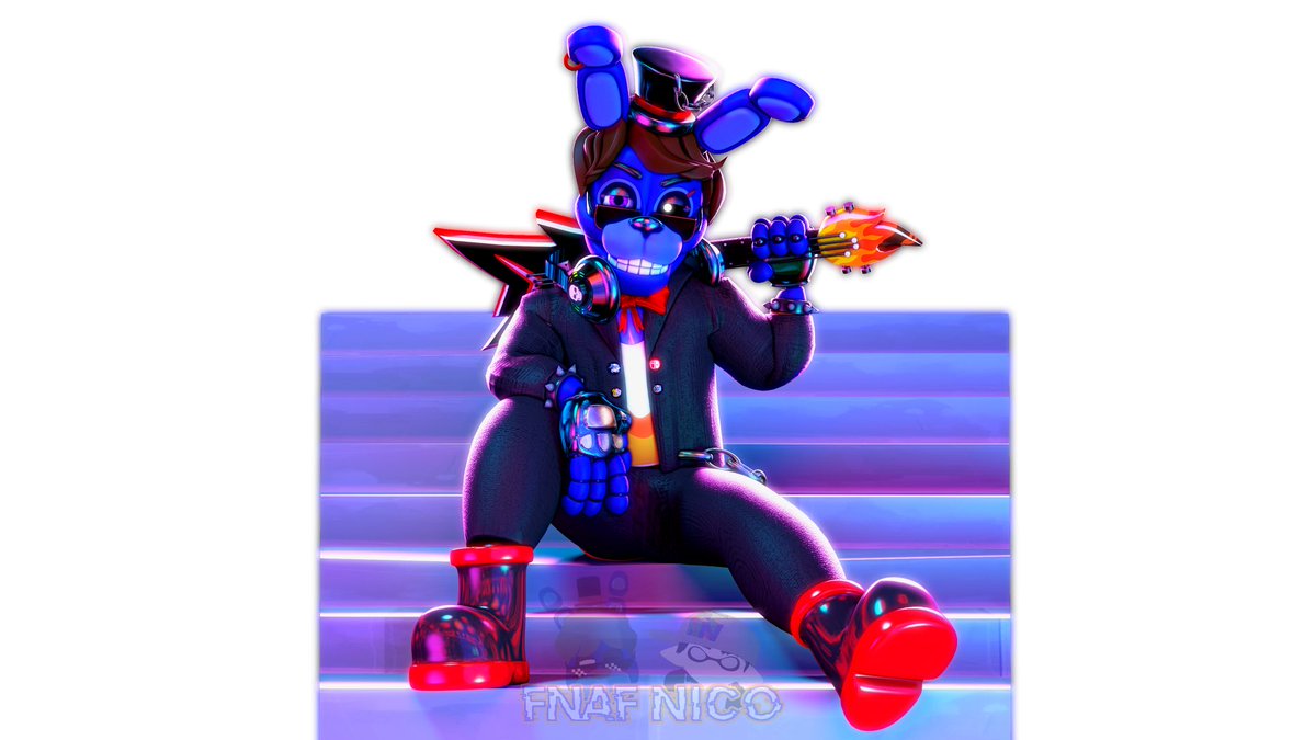 FNaFNicoBurner's tweet photo. @ToonukiLab Hello, this is Punk Nico, an alternative design to my main design which gives out a more better badass looking especially with that guitar of him! https://t.co/EKCHeQtAJv