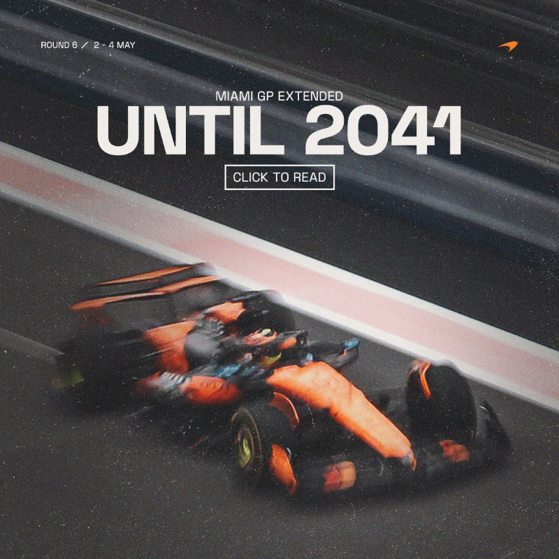McLarenF1's tweet photo. Miami is here to stay 🇺🇸

#McLaren | #MiamiGP 🏝️