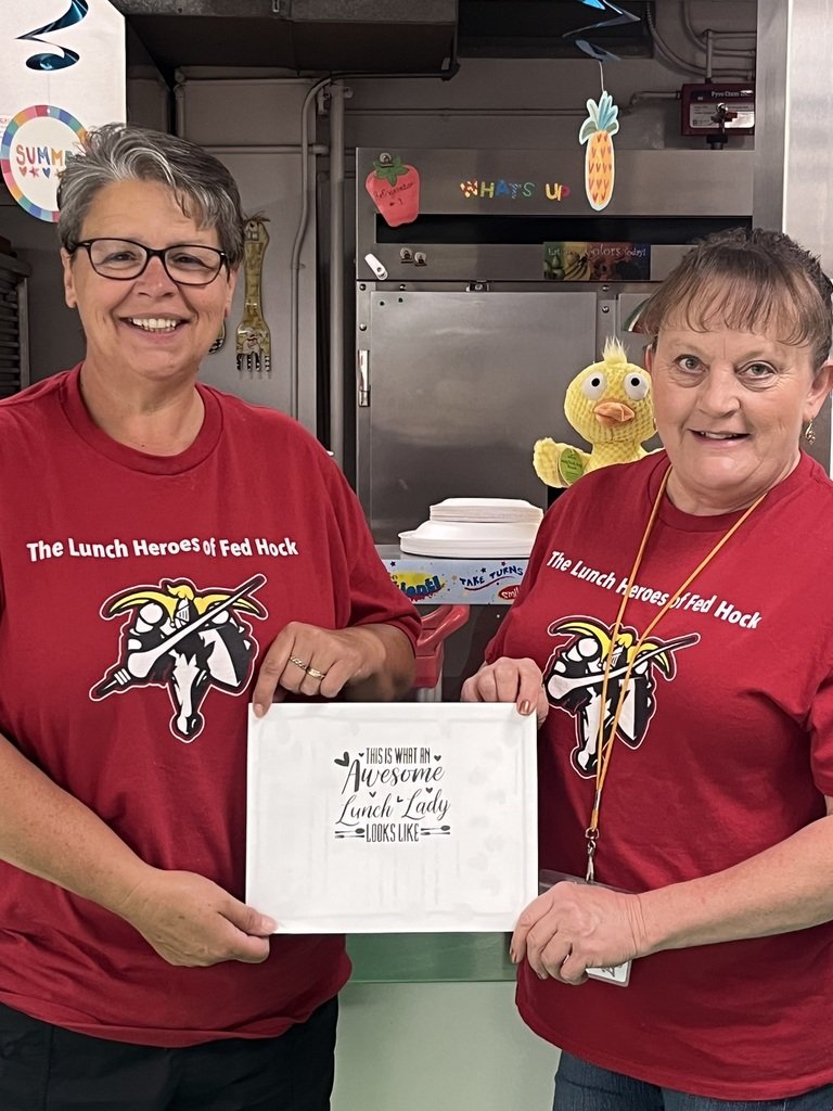 Thank you Darlena and Connie, our school lunch heroes! Your hard work, warm smiles, and delicious meals make a huge difference every day. We appreciate all that  you do. Amesville is lucky to have you!