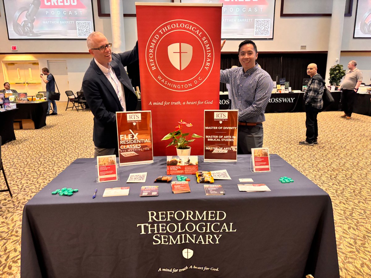 Well, <a href="/RevKevDeYoung/">Kevin DeYoung</a> and I had to do the mandatory photo repping the <a href="/RTSWashington/">Reformed Theological Seminary, Washington, D.C.</a> <a href="/ReformTheoSem/">Reformed Seminary</a> booth at the Trinity Conference here in VA
