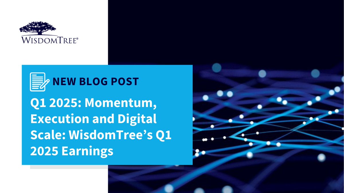 Momentum, Execution and Digital Scale” — WisdomTree Founder &amp; CEO Jonathan Steinberg shares insights on our Q1 2025 earnings, highlighting strong inflows, growth in model portfolios, and progress in tokenization and digital assets. bit.ly/47X0zk1