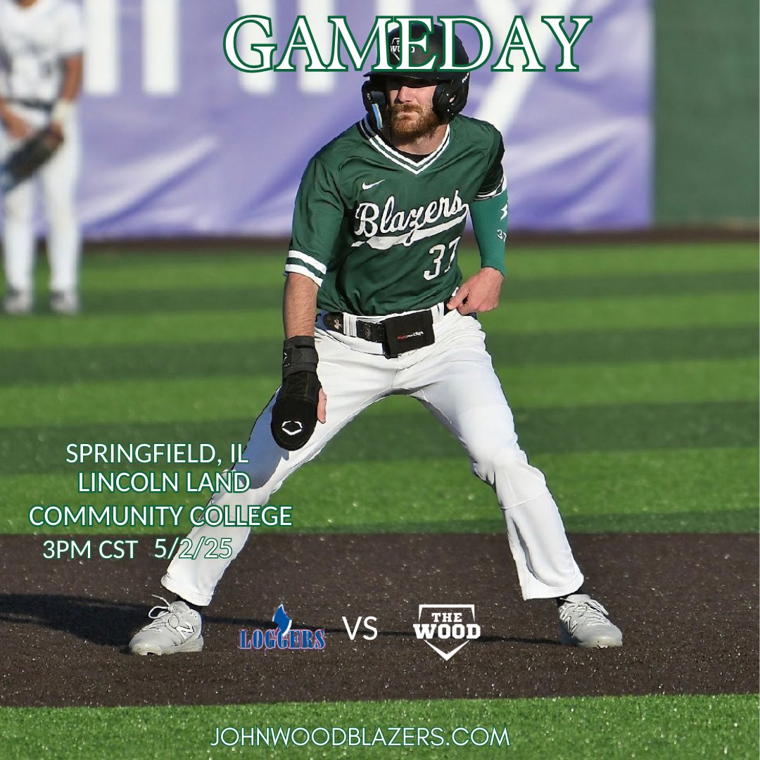 Blazer Gameday!
Blazers are back on the road to start a four game series with Lincoln Land! 
🎥 - JohnWoodBaseball on YT
Live stats - John Wood CC on GC