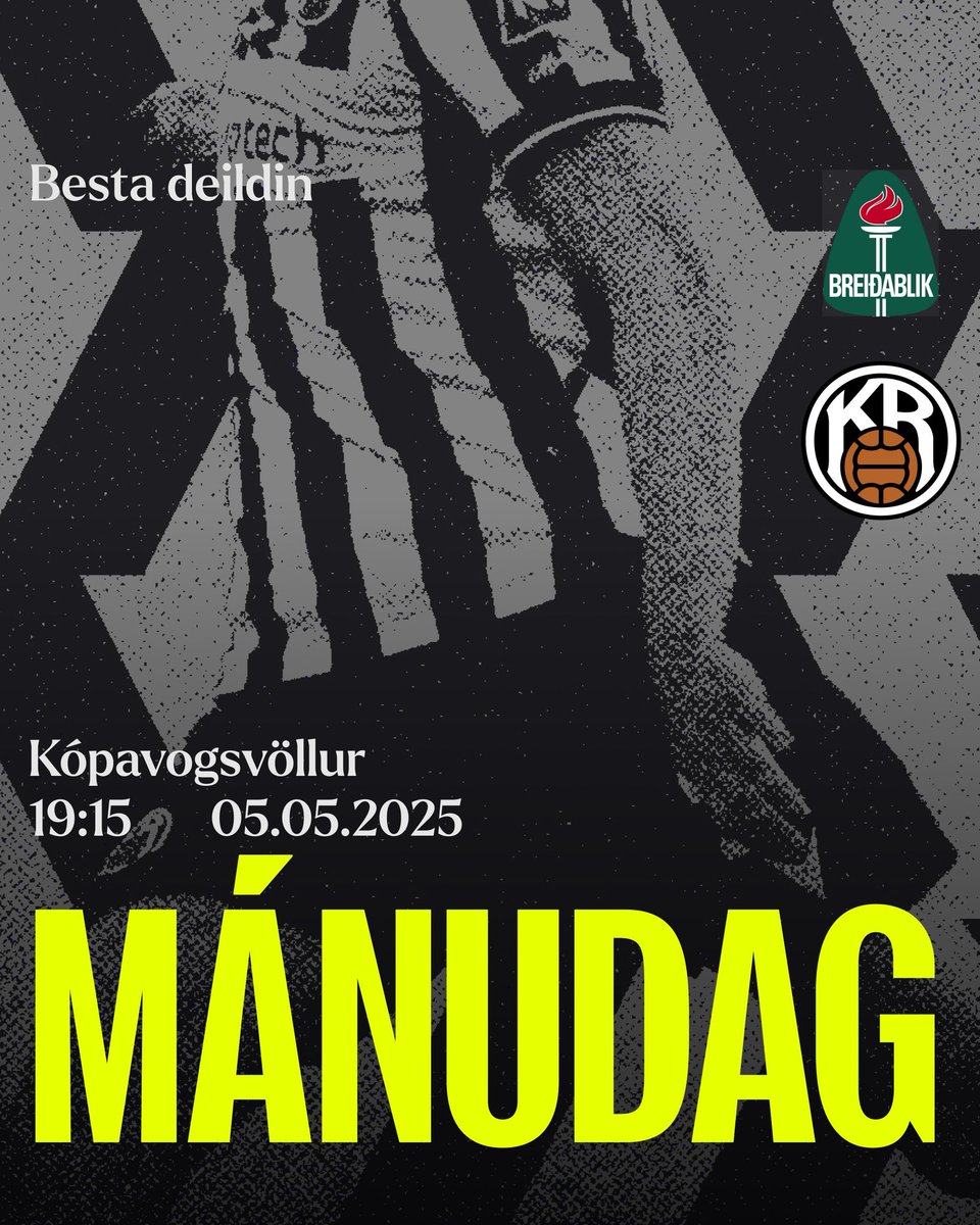 RISA LEIKUR hjá strákunum á mánudaginn þegar þeir mæta ríkjandi Íslandsmeisturum!

Mætum á völlinn og styðjum strákana til sigurs!!

⚽️ Breiðablik - KR
🕰️ 5. maí, 19:15
📍 Kópavogsvöllur
🏆 Besta deildin

ÁFRAM KR!!🖤