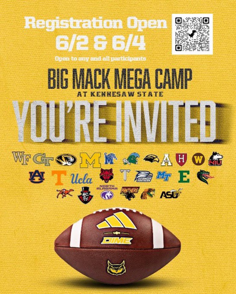 Thank you <a href="/PeterChungFB/">Peter Chung</a> for the invite to camp! <a href="/kennesawstfb/">Kennesaw State Football</a> <a href="/JHS_Prospects/">Jefferson Prospects - 2024 GA State Runner Up 🏈</a> <a href="/JeffersonFootba/">Jefferson Football</a>