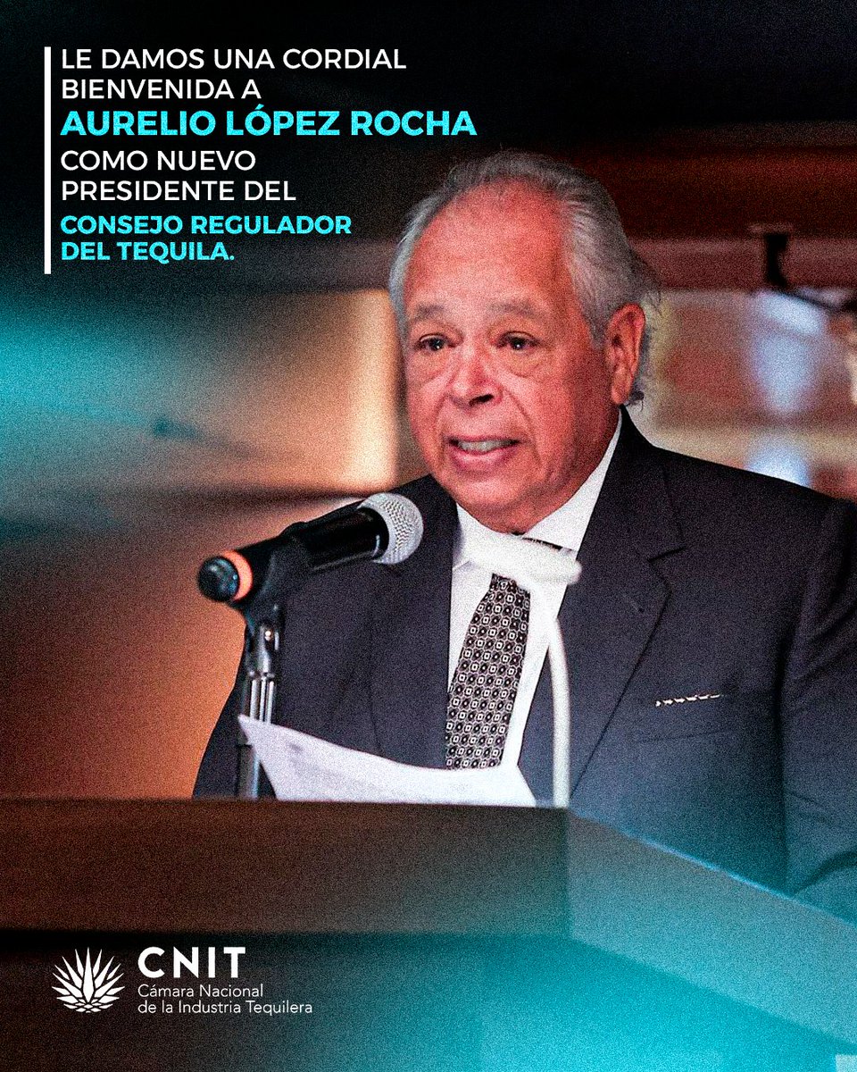 Cámara Tequilera (@camaratequilera) on Twitter photo Le damos una cordial bienvenida a Aurelio López Rocha como nuevo presidente del Consejo Regulador del Tequila. Mantenemos nuestra plena disposición para seguir trabajando en conjunto por el Tequila, en México y en el mundo.
#CRT <a href="/CRTequila/">C.R. Tequila</a> Le damos una cordial bienvenida a Aurelio López Rocha como nuevo presidente del Consejo Regulador del Tequila. Mantenemos nuestra plena disposición para seguir trabajando en conjunto por el Tequila, en México y en el mundo.
#CRT <a href="/CRTequila/">C.R. Tequila</a>