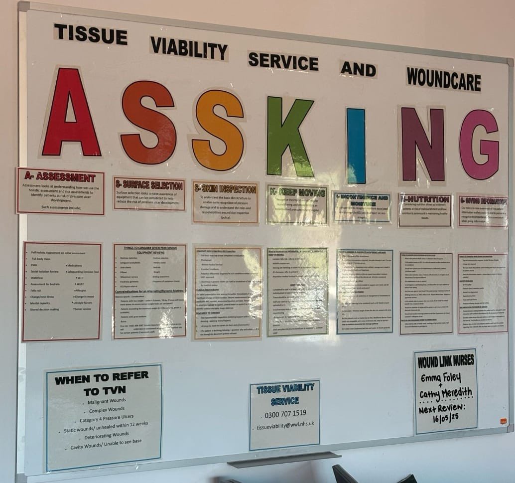 Tissue Viability Service @WWLNHS (@wwl_tvs) on Twitter photo 👀 fabulous awareness boards on display at SWAN DN’s 👀
😃great to see the ongoing dedication from teams, working together & utilising their wound care champions to improve patient care and support members of their team😃
<a href="/WWLDistNursing/">WWL District Nursing Service</a>
<a href="/Kim_Whiteside/">Kim Whiteside</a>
<a href="/melaniejaynepi1/">Melanie Pickering 💜</a> 👀 fabulous awareness boards on display at SWAN DN’s 👀
😃great to see the ongoing dedication from teams, working together & utilising their wound care champions to improve patient care and support members of their team😃
<a href="/WWLDistNursing/">WWL District Nursing Service</a>
<a href="/Kim_Whiteside/">Kim Whiteside</a>
<a href="/melaniejaynepi1/">Melanie Pickering 💜</a>