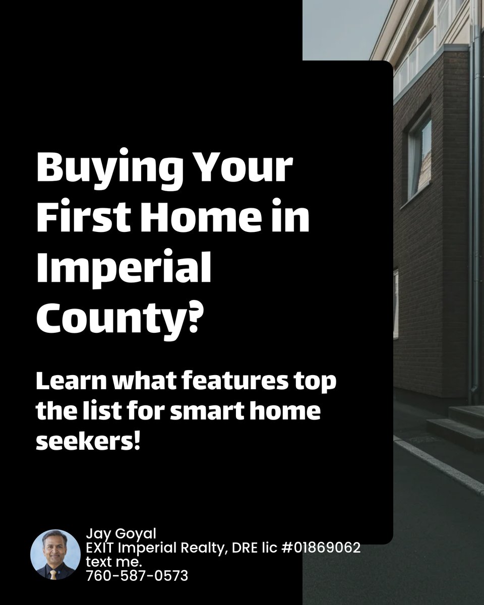 jaygoyal's tweet image. Looking for your first home in Imperial County? 🏘️ Key features investors seek: proximity to schools, parks, and transit; community vibes; low crime rates; potential for growth. These aren’t just perks—they’re essentials. Which features rank highest for you? #FirstHomeGoals