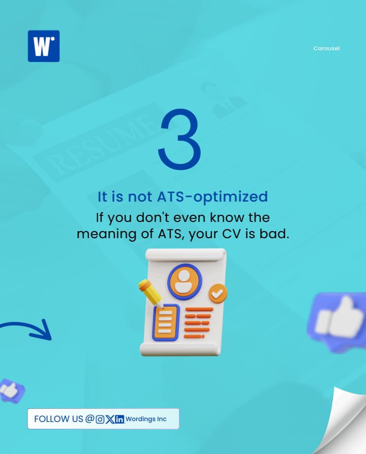 Wordingsinc's tweet image. Could your CV be the reason you&apos;re not hearing back? 🤔 Here are 4 clues! #CVwriting