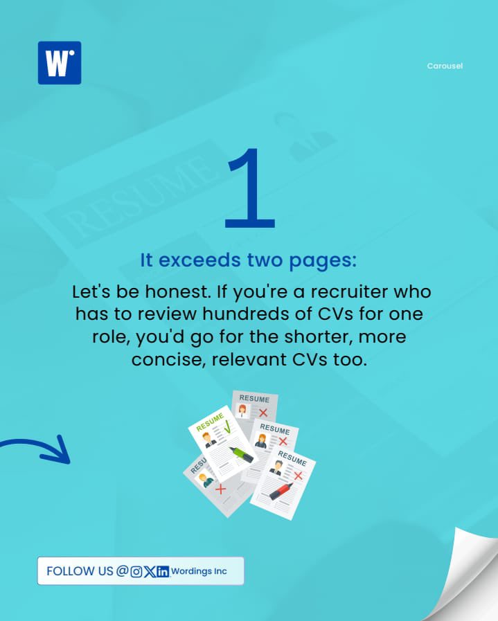 Wordingsinc's tweet image. Could your CV be the reason you&apos;re not hearing back? 🤔 Here are 4 clues! #CVwriting