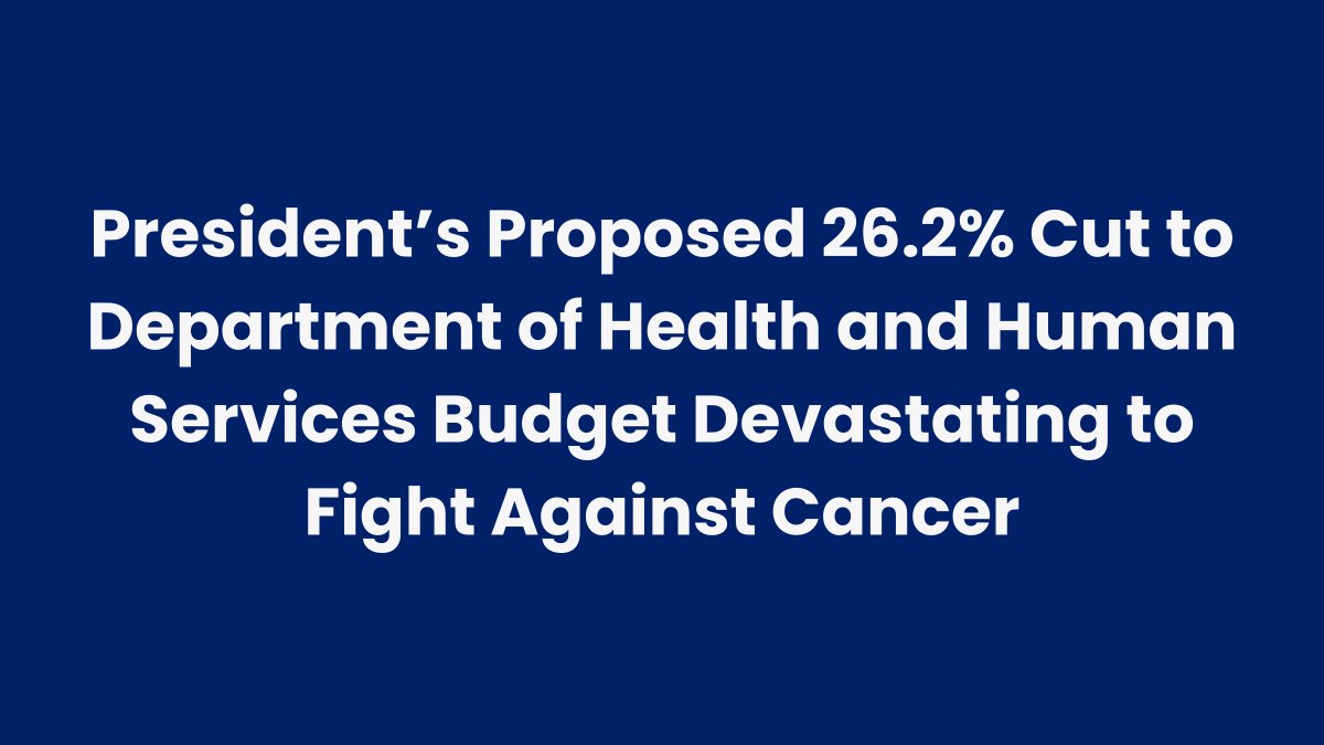 American Cancer Society Cancer Action Network (@acscan) on Twitter photo āThese cuts pose a major threat to the ongoing fight against cancer, especially for research, prevention & screening servicesā¦if implemented, these cuts will deal a devastating blow to cancer patients and their families.ā -<a href="/LLacasseACSCAN/">Lisa Lacasse</a> #CancerResearch fightcancer.org/releases/presi⦠āThese cuts pose a major threat to the ongoing fight against cancer, especially for research, prevention & screening servicesā¦if implemented, these cuts will deal a devastating blow to cancer patients and their families.ā -<a href="/LLacasseACSCAN/">Lisa Lacasse</a> #CancerResearch fightcancer.org/releases/presiā¦
