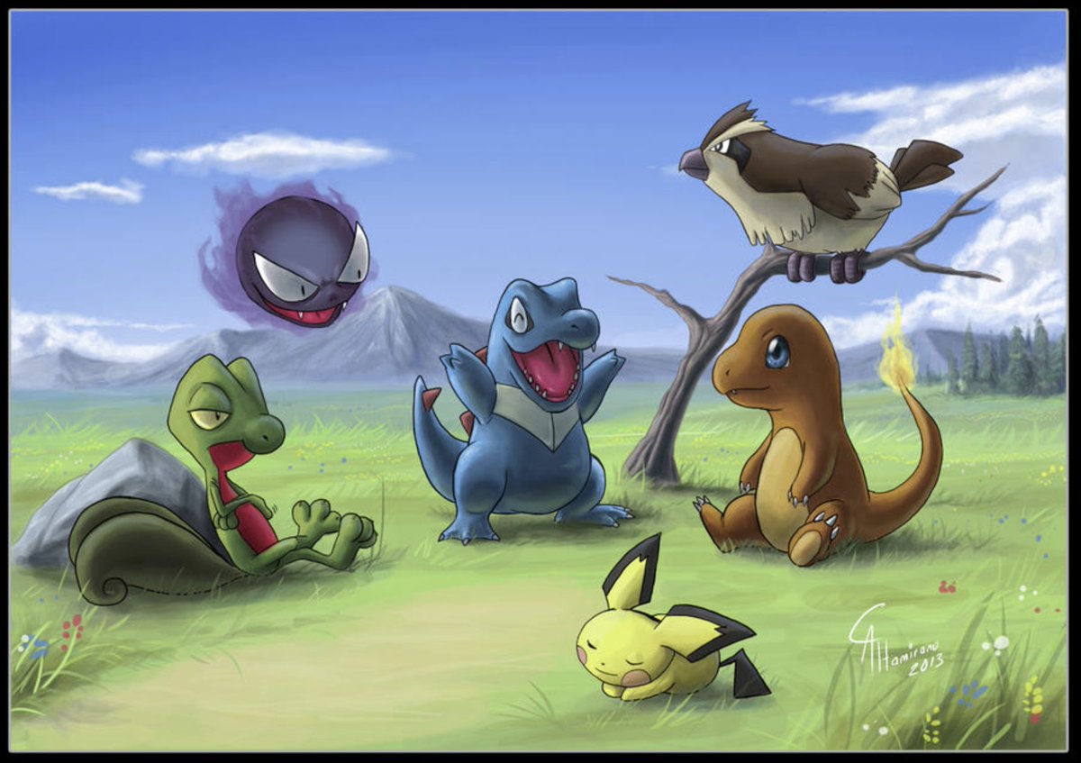 My OG #pokemon team in their first form. Made in 2013