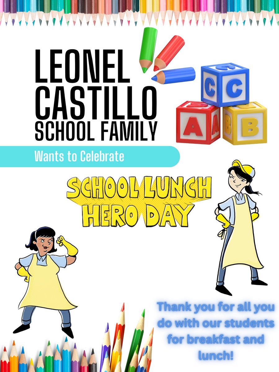RYSS Leonel Castillo Early Childhood STEM Academy (@leonelstem) on Twitter photo We want to celebrate our amazing cafeteria team for School Lunch Hero Day! Our school family has the best of the best! We can’t wait to celebrate our Staff next week for Staff Appreciation Week! <a href="/ryssonline/">Raul Yzaguirre Schools for Success</a> <a href="/Tejanocenter/">Tejano Center</a> We want to celebrate our amazing cafeteria team for School Lunch Hero Day! Our school family has the best of the best! We can’t wait to celebrate our Staff next week for Staff Appreciation Week! <a href="/ryssonline/">Raul Yzaguirre Schools for Success</a> <a href="/Tejanocenter/">Tejano Center</a>