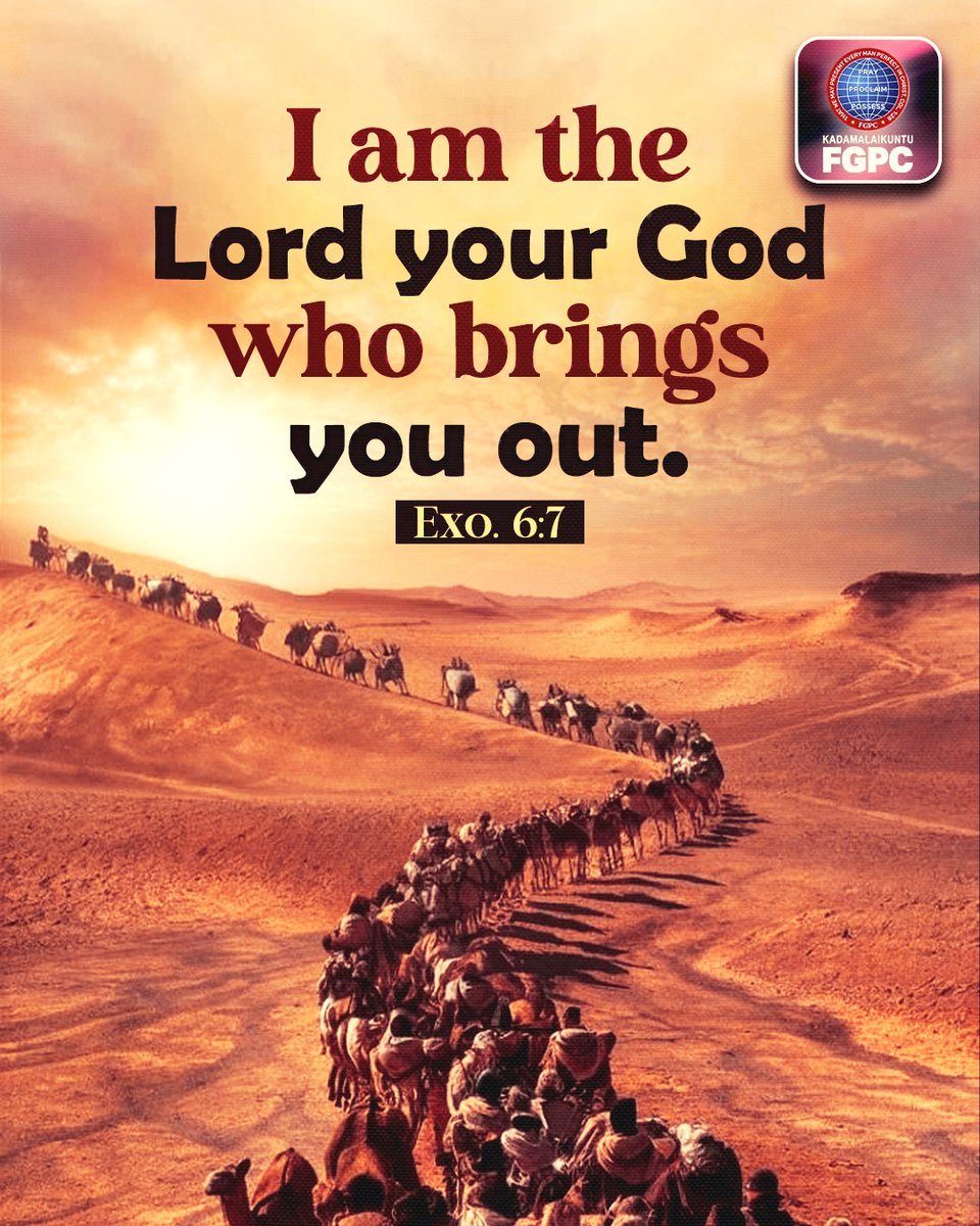 KDUFGPC's tweet photo. I am the Lord your God who brings you out. 
- Exodus 6:7

03 May 2025 - Verse of the Day | Kadamalaikuntu FGPC  

#fgpc #kdufgpc #kadamalaikuntufgpc #verseoftheday #bibleverse #tamilbibleverse #englishbibleverse #kadamalaikuntu #dailyverse #may03 #lord #God #bringsyouout https://t.co/Tl5JItrnNP