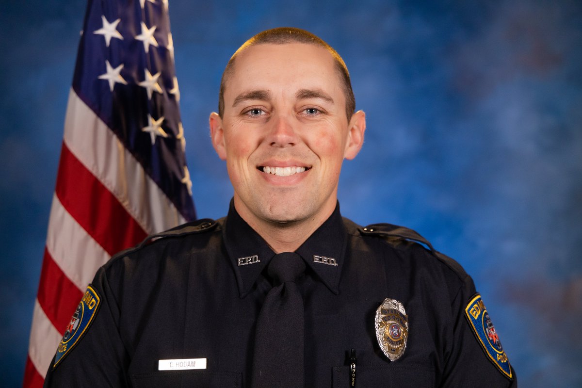 EdmondPD's tweet photo. Edmond Police Officer Caleb Hodam, a 7-year veteran of the Edmond Police Department, is the officer who was stabbed during a traffic stop yesterday at 15th and Broadway. Officer Hodam is currently recovering in the hospital, and we are grateful to report that his condition is stable. Officer Hodam's survival stands as a powerful testament to his exceptional training, quick thinking, and unwavering skill under pressure—qualities that define true professionalism in the line of duty. We are thankful for the swift response of our officers, the citizen who aided before backup arrived, emergency personnel, and OU Medical doctors and staff. We are truly humbled by the out poring of support from across our community and state. We ask that you keep Officer Hodam, his family, and the Edmond Police Department in your prayers as he continues his recovery. We remain committed to providing trustworthy service with strength and resilience.