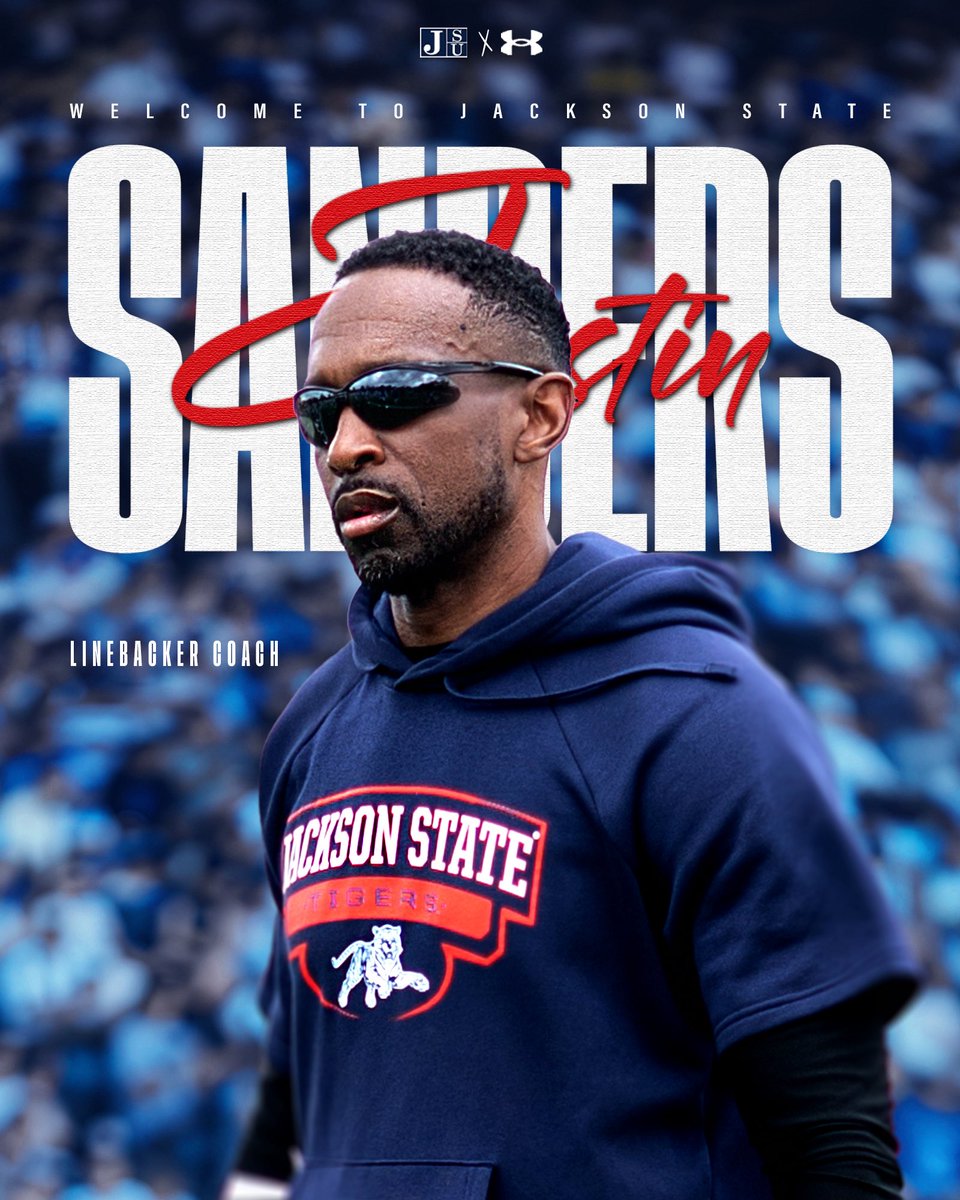 Jackson State Football (@gojsutigersfb) on Twitter photo We would like to officially announce <a href="/CoachJMSanders/">Justin Sanders</a> as our new Linebacker Coach!
#GuardTheeYard We would like to officially announce <a href="/CoachJMSanders/">Justin Sanders</a> as our new Linebacker Coach!
#GuardTheeYard