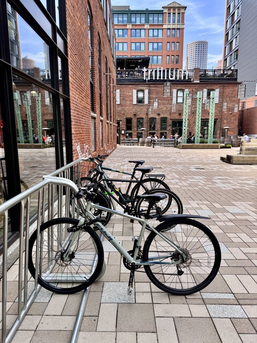 I couldn’t be happier to see newly installed bike racks outside of TJ’s today! Took some time but it happened! 🚲